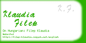 klaudia filep business card